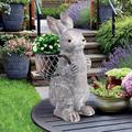 Design Toscano Bunny with Basket Bearing Gifts Easter Rabbit Statue HT21051041